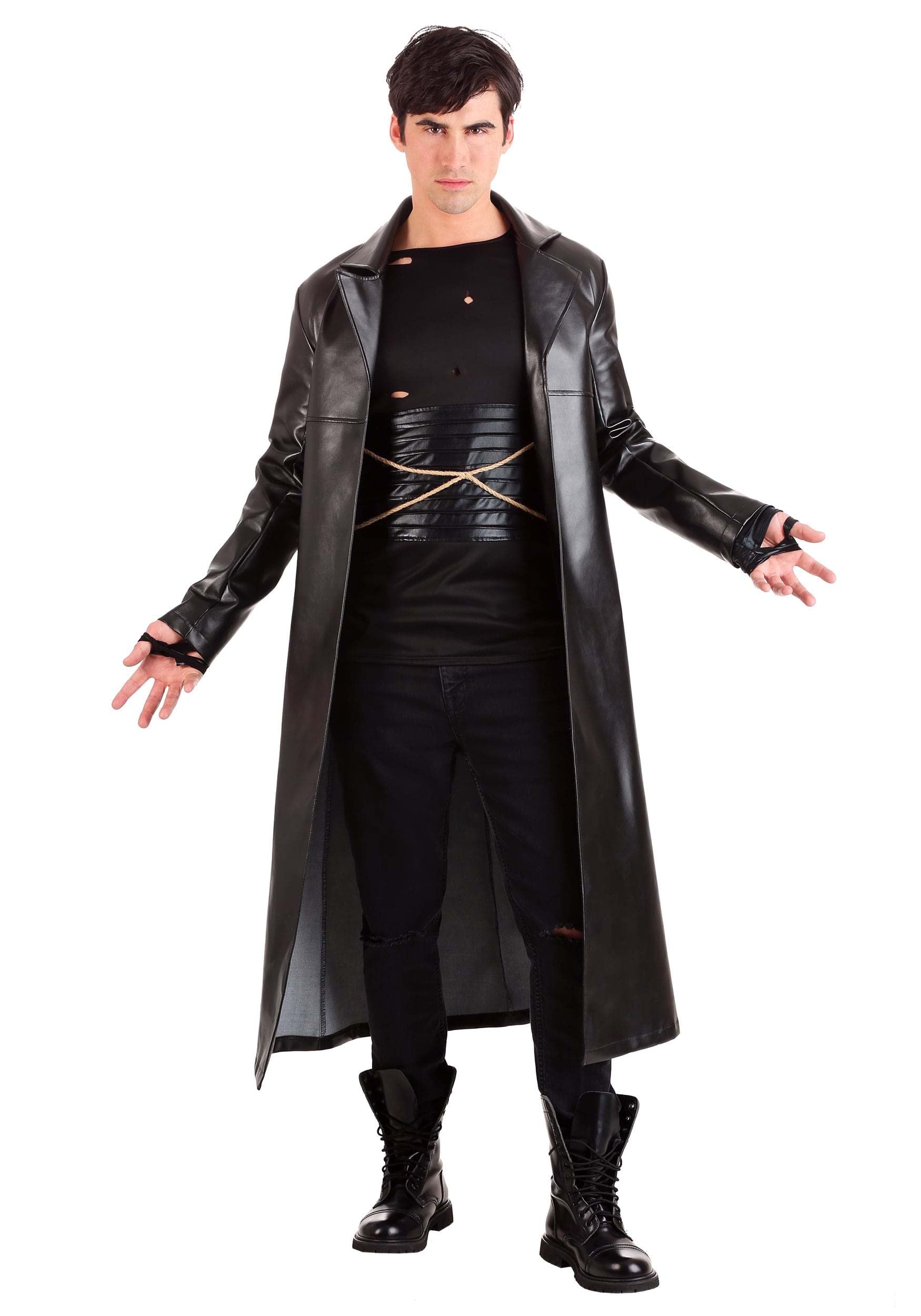 Men's The Crow Halloween Fancy Dress Costume | Movie Fancy Dress Costumes Black Medium Fun Costumes