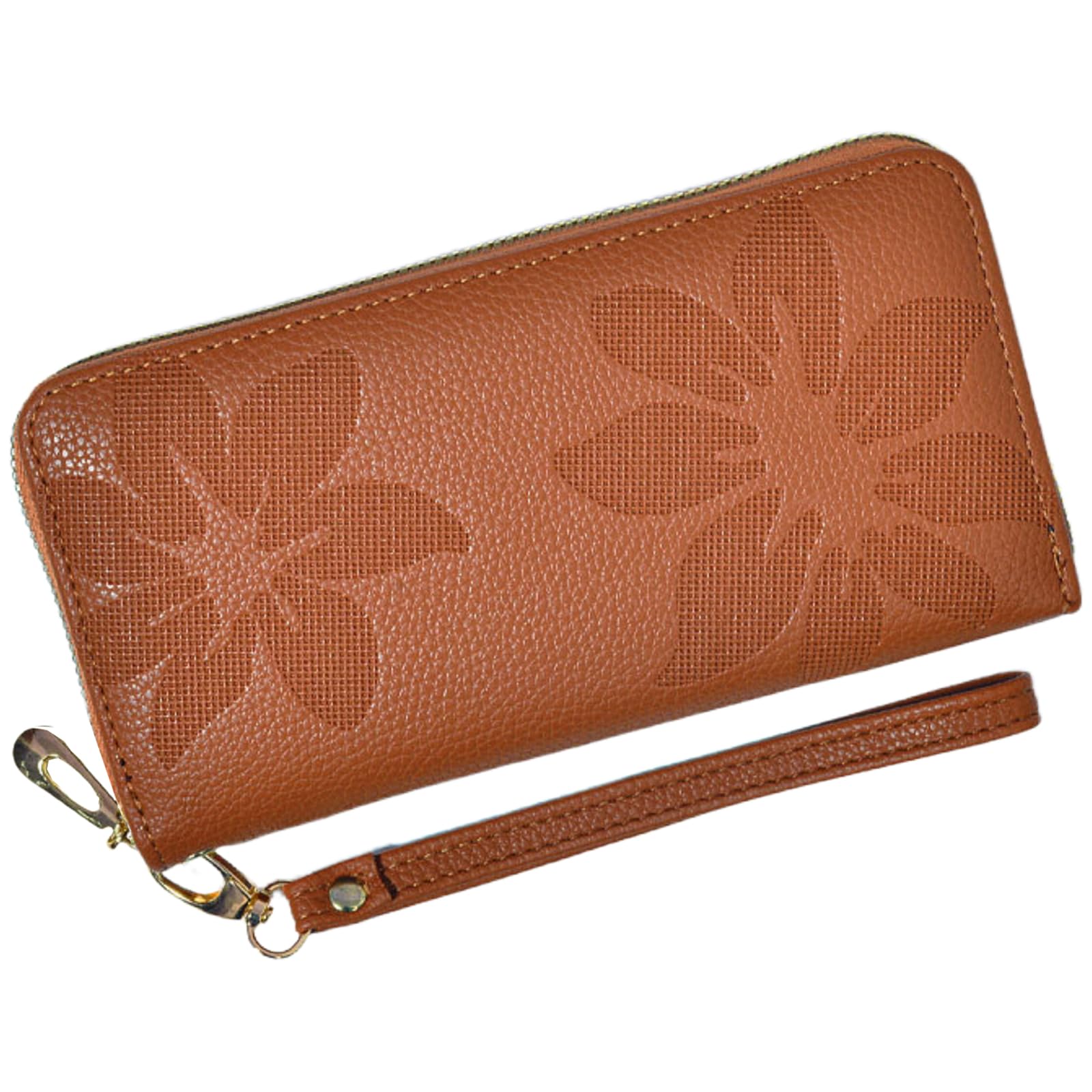 Bakurok Womens Wallet RFID Wristlet Wallet for Women Zip Around Credit Card Holder Floral Leather Ladies Clutch Long Purse