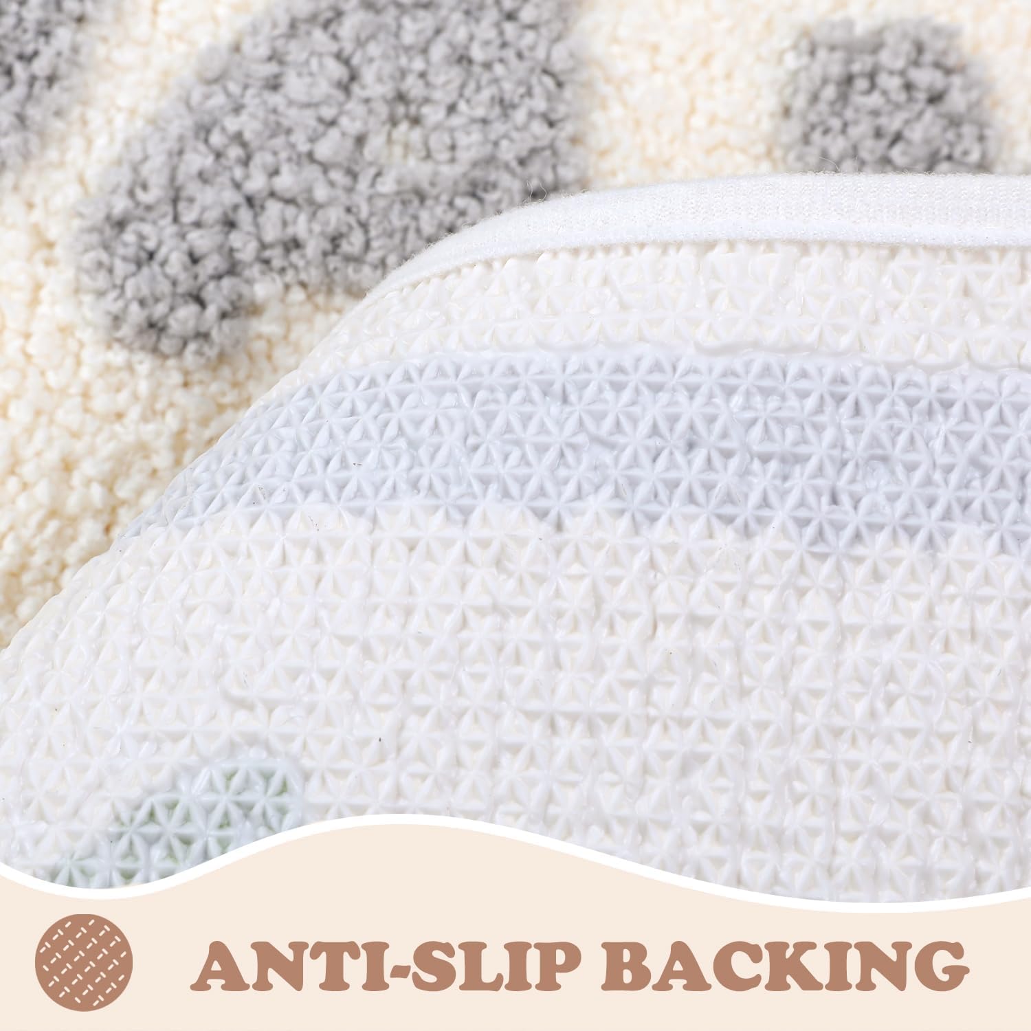 Absorbent Bath Rugs Mat - Extra Thick Bathroom Rug, Non-Slip Soft Plush Mat for Bathroom and Bedroom, Machine Washable, Nice Flowers, 20" x 31" (50 x 80 cm)