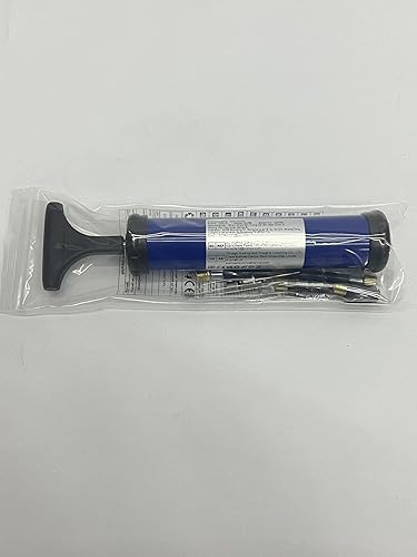 Miniatura 12 de DDUO Bomba de bola portátil, kit de inflador de bomba de aire con aguja, boquilla, manguera de extensión para baloncesto, fútbol, voleibol, rugby,