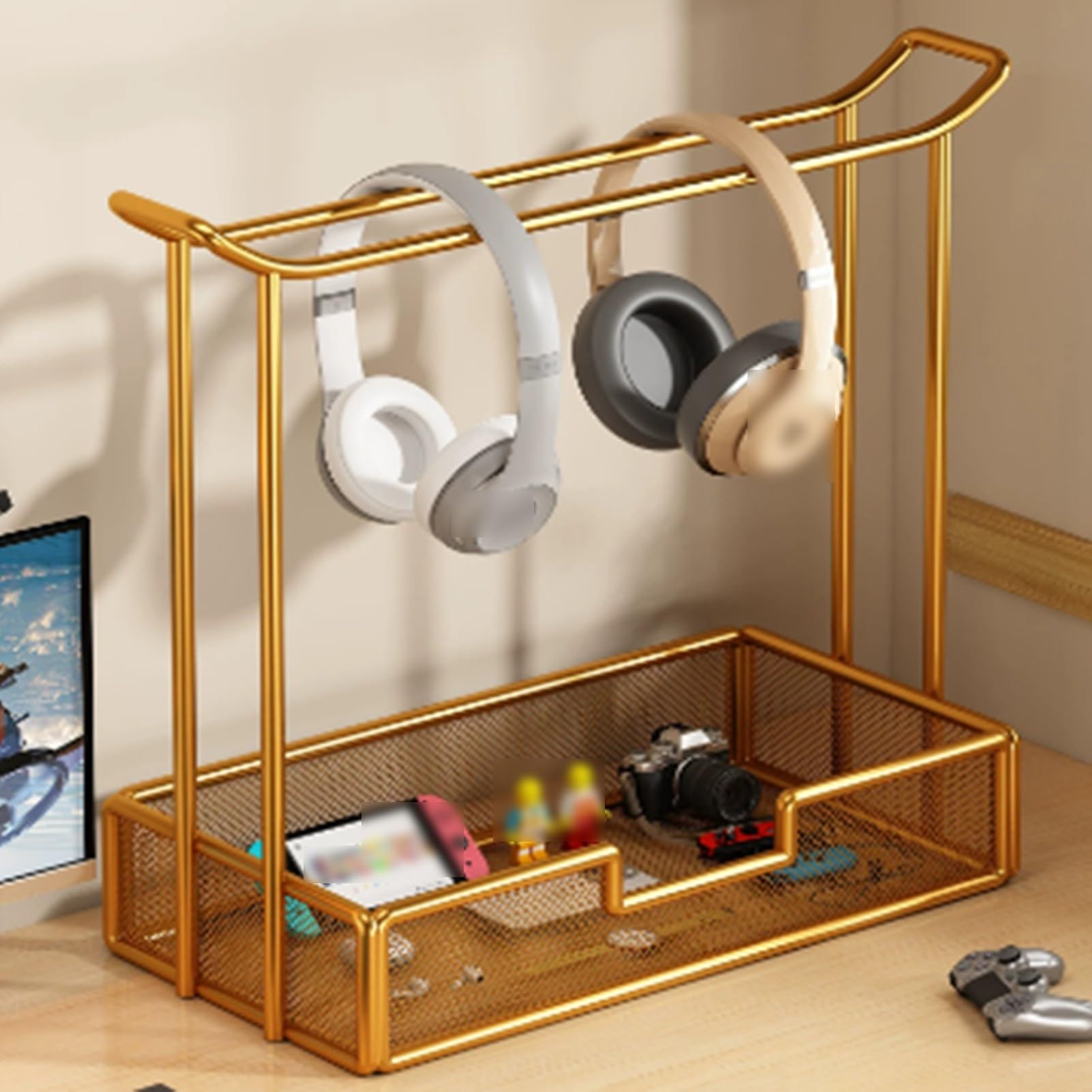 Supporto For Cuffie Portatile, Rack Di Archiviazione Desktop Multiuso