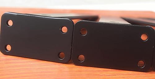 Miniatura 8 de Paquete de 4 soportes de estante en L ocultos negros de 12 pulgadas (15 pulgadas de grosor), soporte de estante de metal, soporte de estante