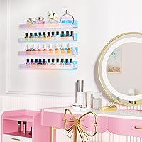 Vista 7 de upsimples Estantes acrílicos para decoración de pared, estante de exhibición de 15 pulgadas para perfumes, cuidado de la piel, esmalte de uñas