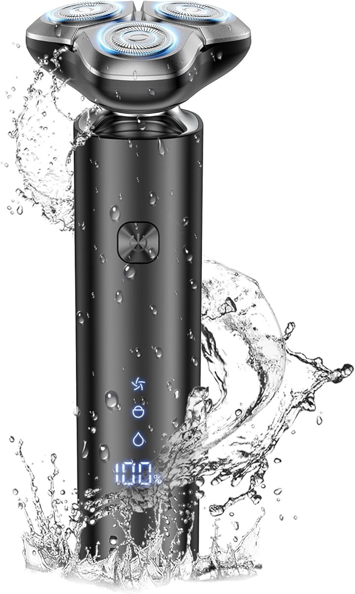 Shaver, Electric Shaver, 2026 Improved 54 Blades, Electric Shaver, 360° Rotation, LED Screen, IPX7 Waterproof, Bath, Wet & Dry Use, Long-Lasting Battery, Lightweight, Low Noise, Lock Function, Type C