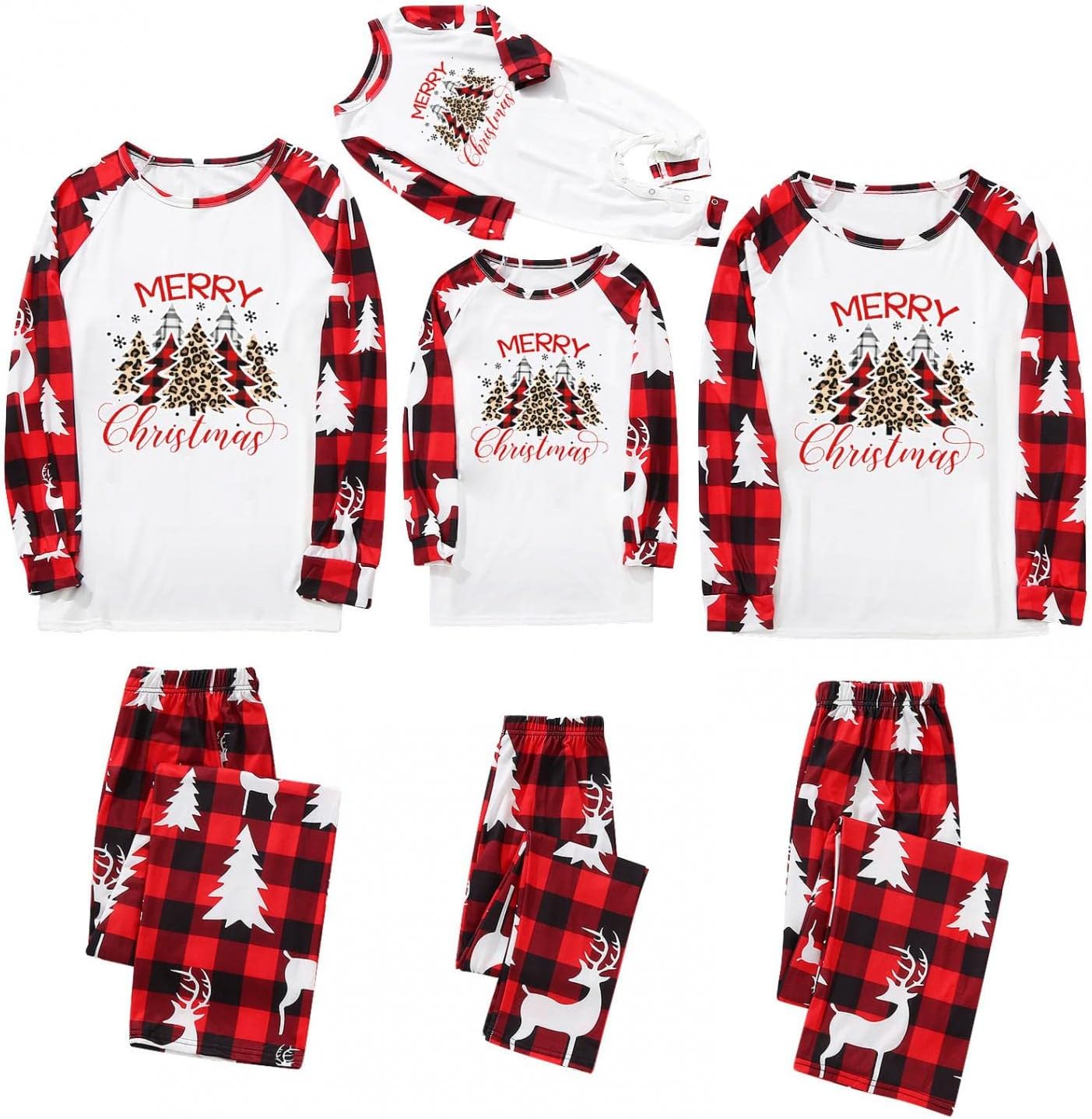 BTAKANPP Matching Family Christmas Pajamas Set Toddler Baby