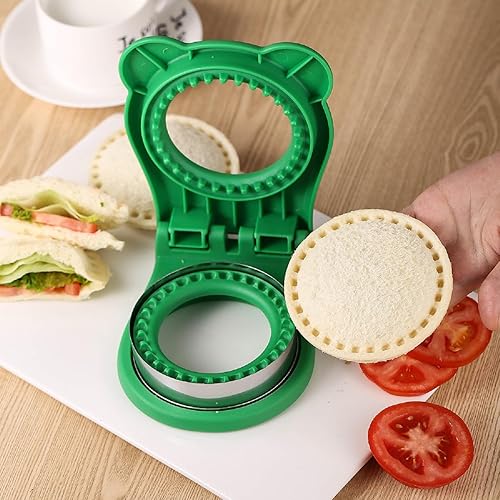 Miniatura 5 de Cortador de sándwiches y sellador para niños, sándwiches de bolsillo, sándwiches desoxidantes de bricolaje, ideal para sándwiches de desayuno,