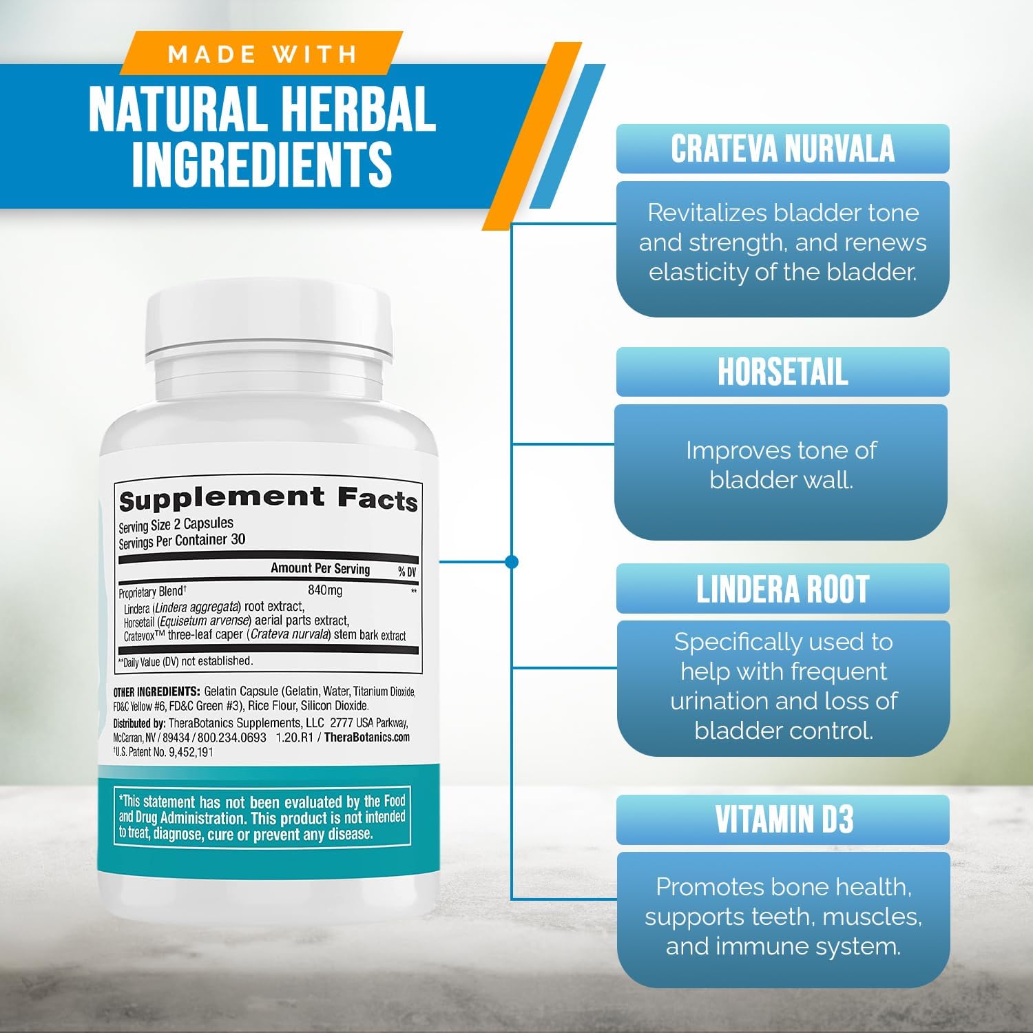 Better Bladder Ultra Control Supplement for Women & Men – Bladder Support Supplement Enhanced with Vitamin D3 to Help Reduce Urinary Leaks, Frequency & Urgency - 120 Count (2 Bottles)