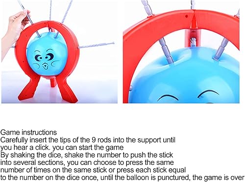 Miniatura 2 de Juego de globos pop, juego de globos de mesa para niños, juguete interactivo para niños, divertido juego de mesa para fiesta familiar con 9 globos,