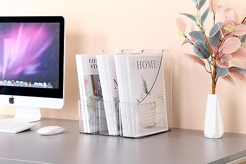 Miniatura 7 de YBM HOME Organizador vertical para archivos, diseño frontal abierto para un fácil acceso a archivos, documentos y revistas, ideal para oficina en