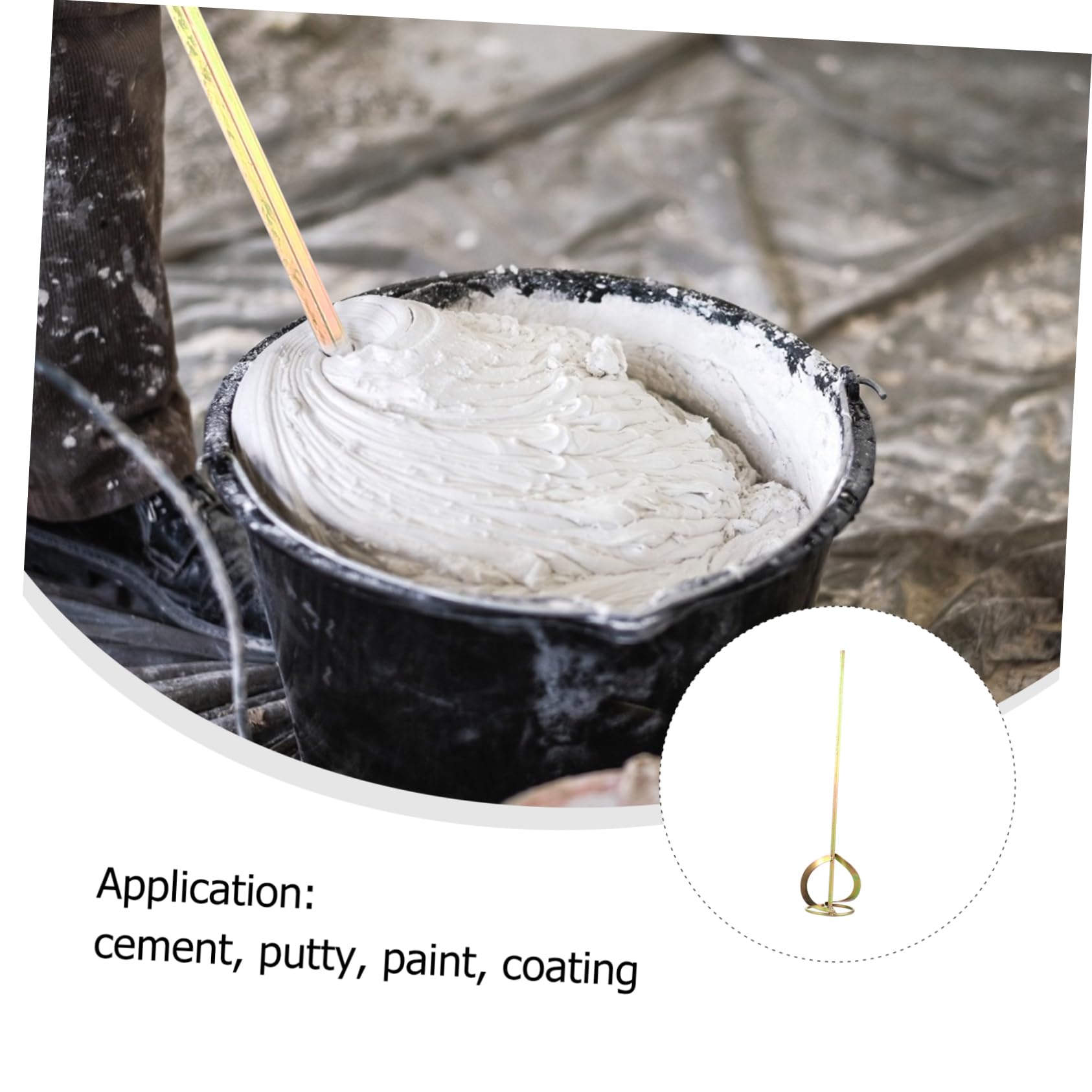 FUNOMOCYA Stirring Rod Concrete Mixer Paddle Mixer Paint Mixing Stick Stirring Stick Heavy Duty Blender Ribbon Mixing Paddles Bucket Mixer Cement Drill Mixer Mud Mixer High-Carbon Steel