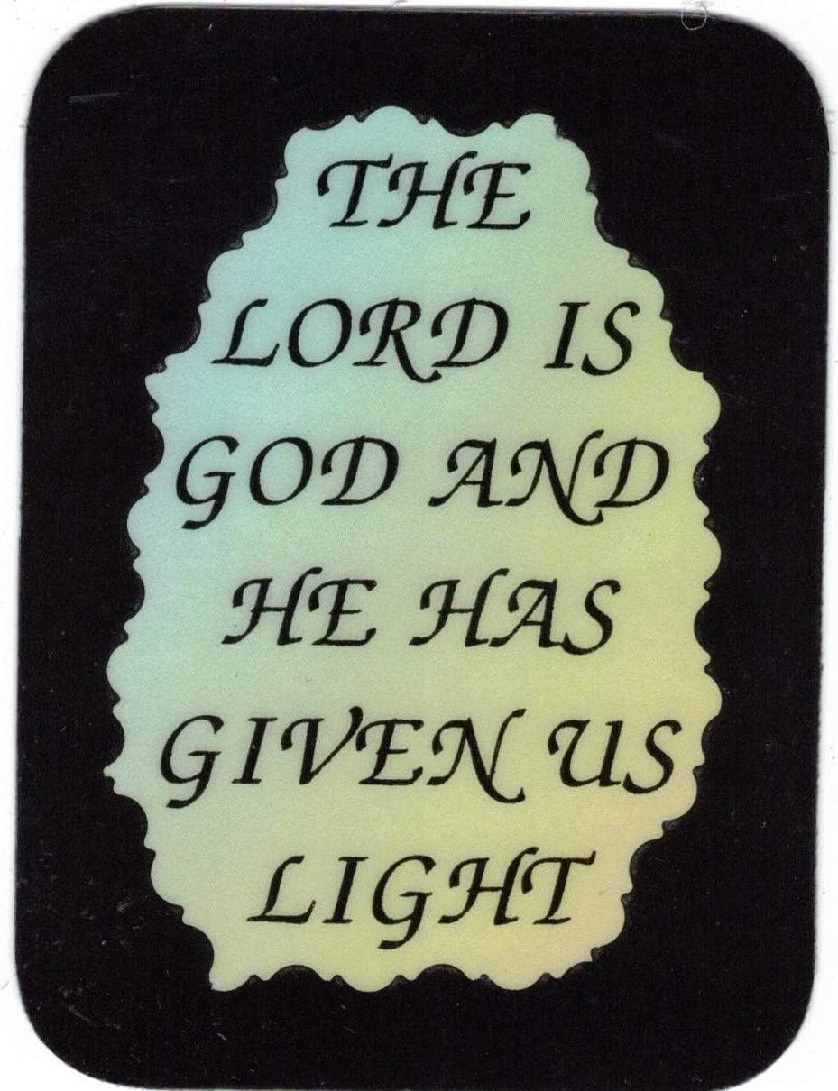 3" x 4" Inspirational Love Notes Mini Signs Of Life Love Laughter Music 1023 The Lord Is God And He Has Given Us Light Thank You Love Friendship Family Birthday Anytime Group Office Gifts