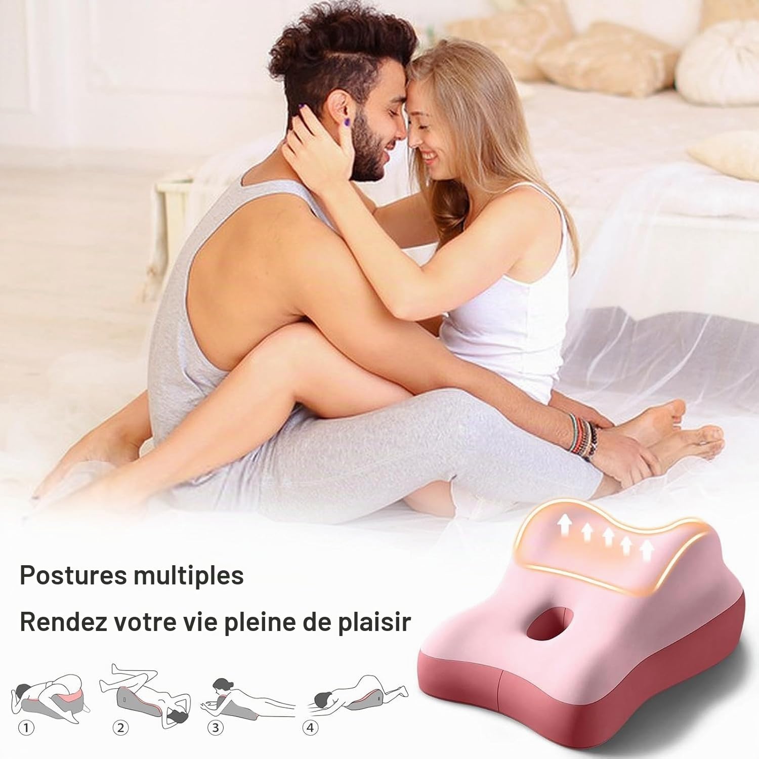 Coussin de siège pour couple pour femme enceinte design robuste, idéal pour s'asseoir et s'allonger, coussin de coin en mousse à mémoire de forme, récupère après l'impact, fournit un soutien pour