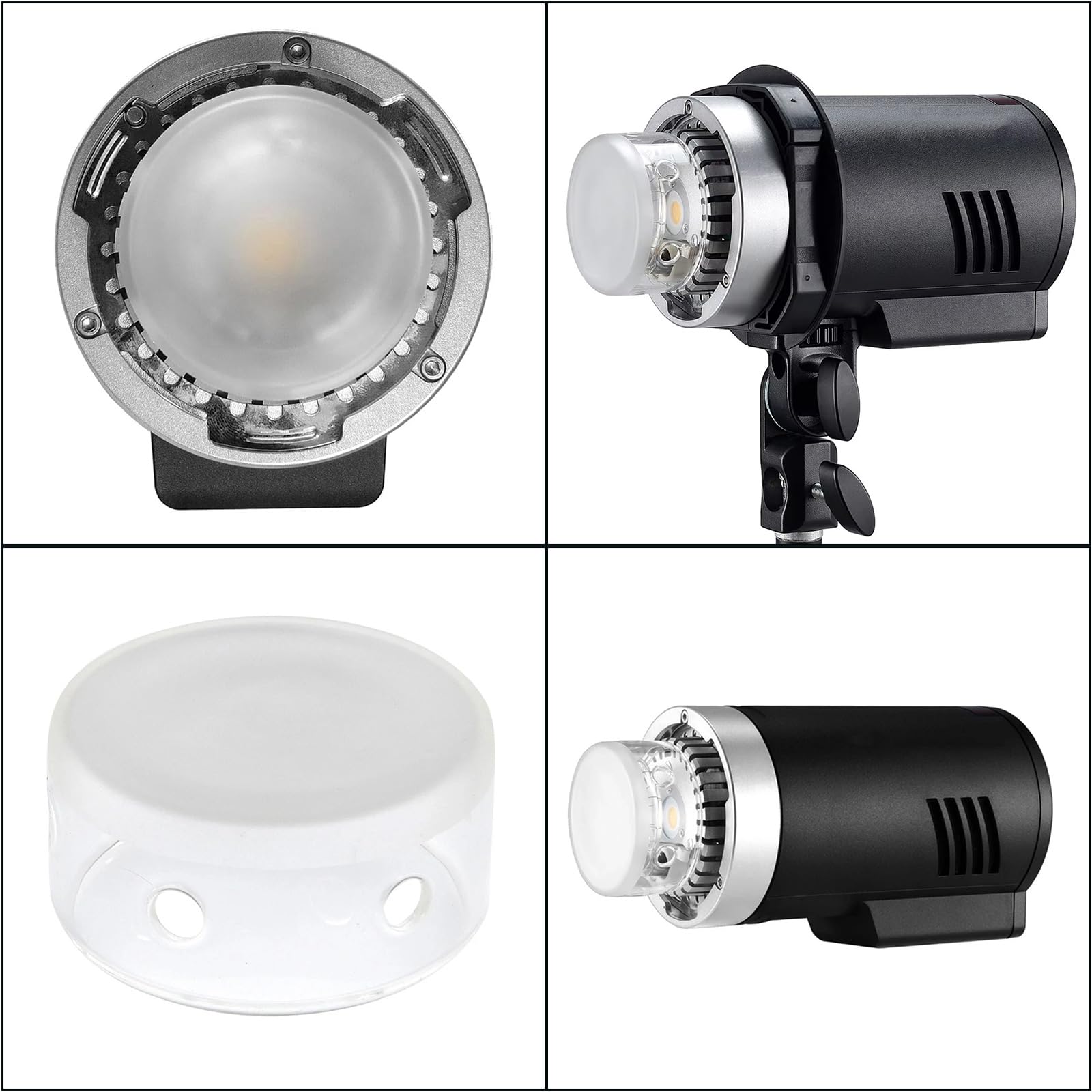 Vetro Luce Cupola Protezioni Coperture Paralume Circolare Vetro Protettivo Cupola di Ricambio per AD300Pro Accessori Fotocamera Professionale Attrezzatura Fotografica