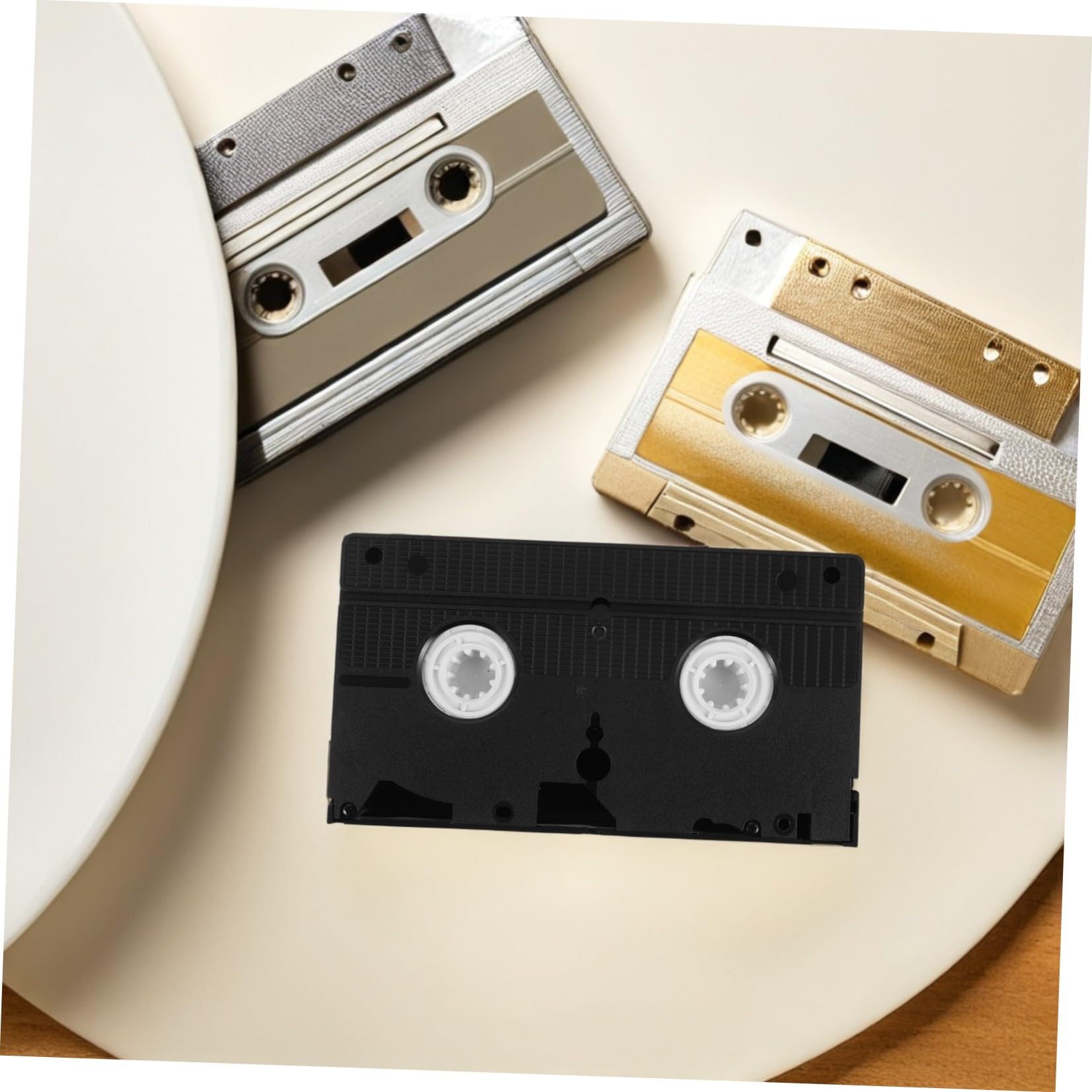 Pulitore per Testine Vcr a Secco per Videoregistratori, Facile da Usare, in Plastica Nera, Kit la Pulizia Cassette per Uso Domestico e Home Cinema