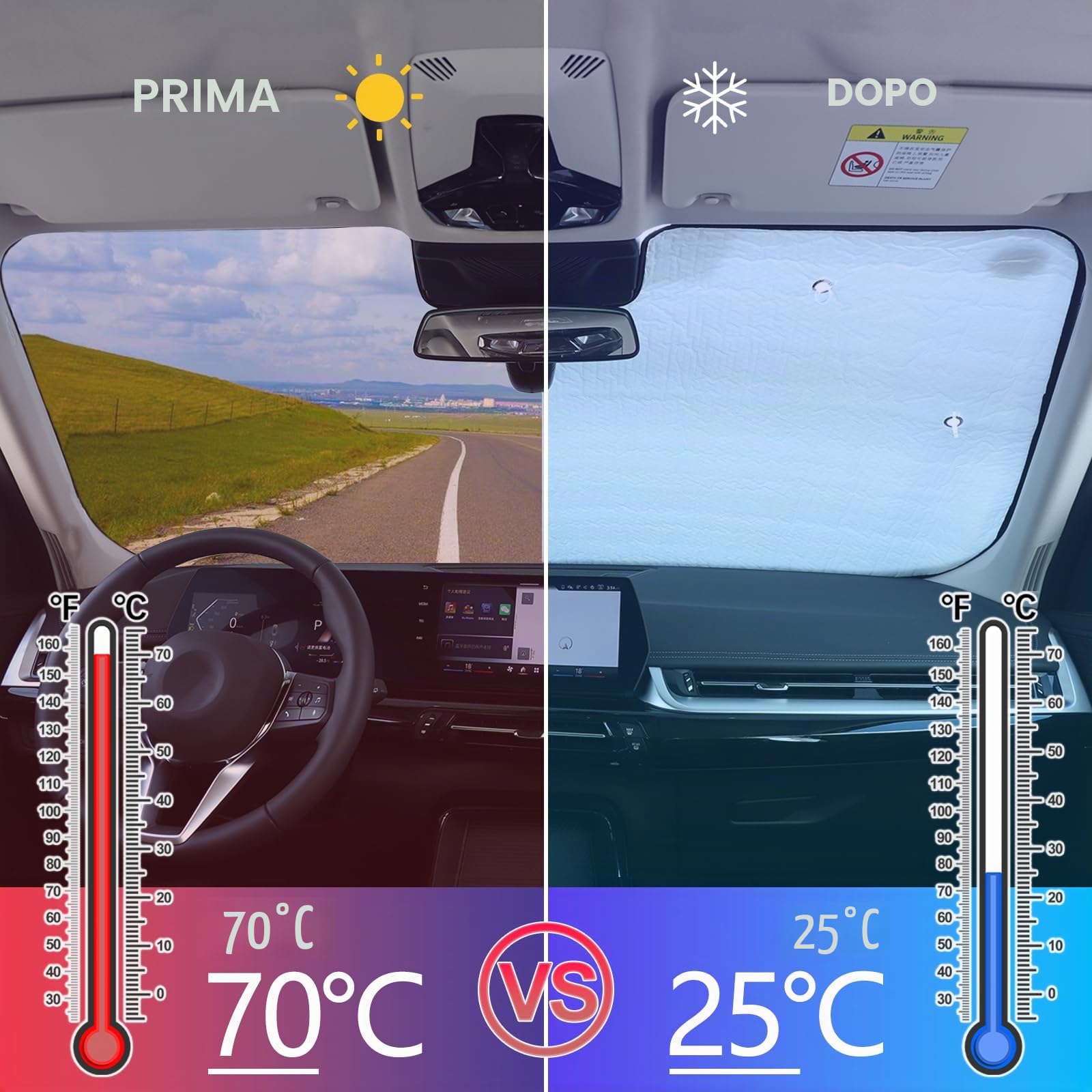 Parasole per parabrezza per BMW X1 U11 2023-2026 Parasole per finestrino anteriore pieghevole riflettente Visiera solare personalizzata Protezione UV Protezione per la privacy Protezione termica per