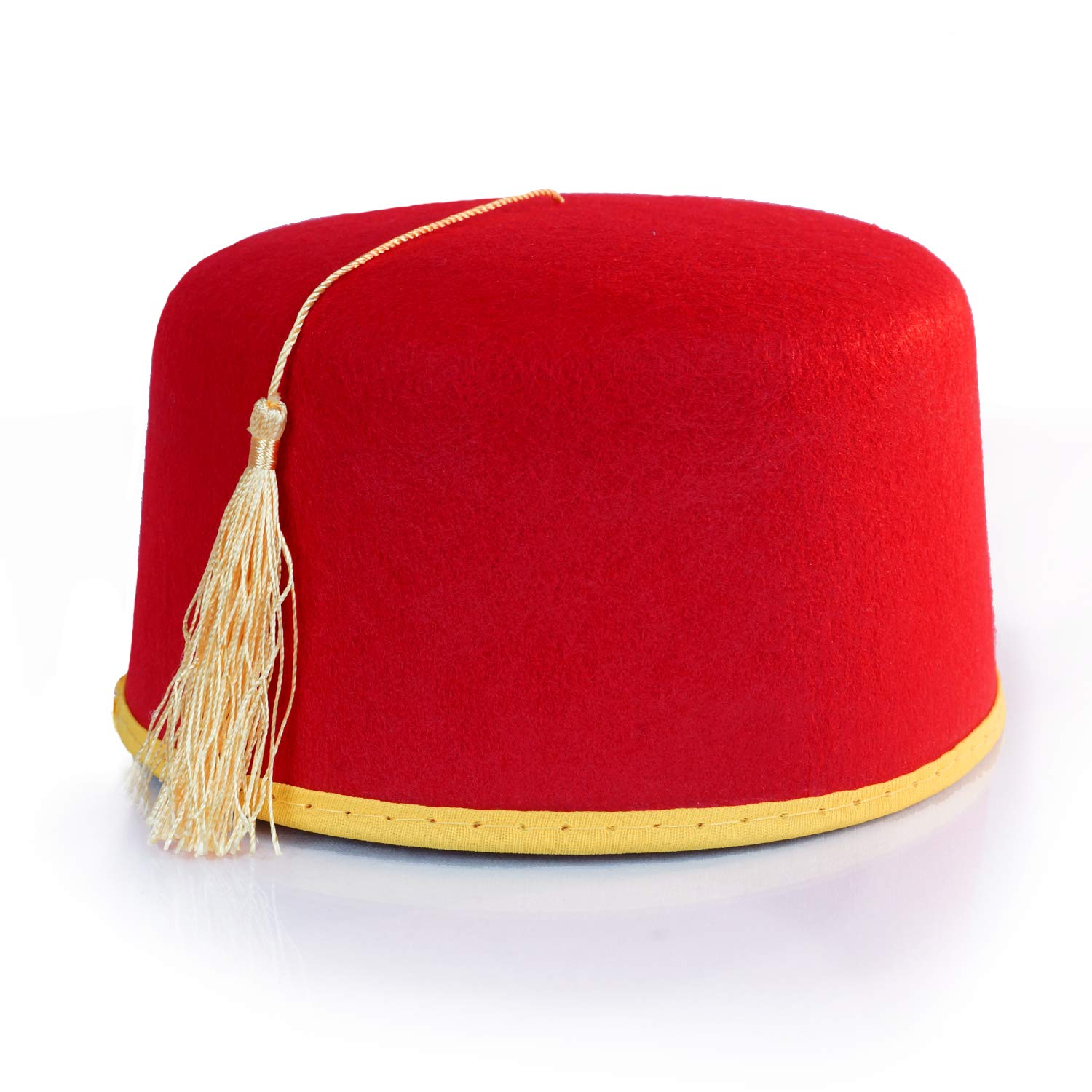 Buy Red Fez Hat - Red with Gold Tassel 