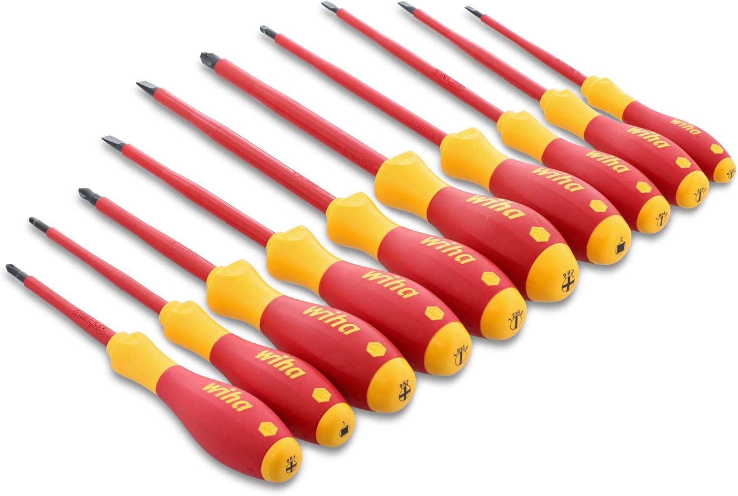 10 Piece Insulated SoftFinish Cushion Grip Screwdriver Set : Tools & Home Improvement