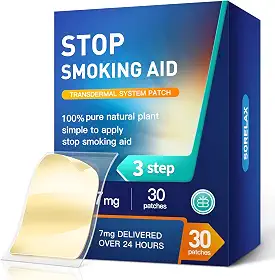 【30 adesivos】 Adesivo antitabagismo para parar de fumar passo 3, adesivos antitabagismo fáceis e eficazes - Melhor produto para parar de fumar (Etapa 3 [7 mg])