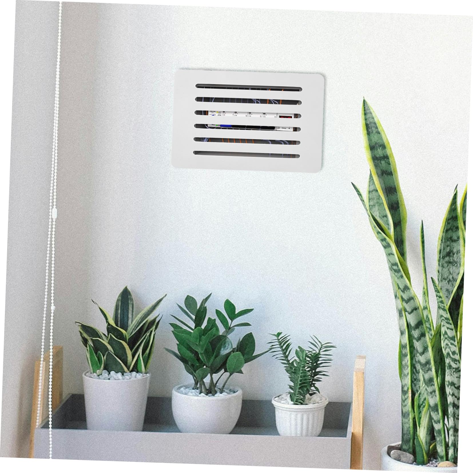 TEHAUX Coperchio Contatore Elettrico Decorativo in Pvc Bianco, Protezione Regolabile per Scatola Derivazione e Contenitore Segnale, Elegante Copertura per Pareti