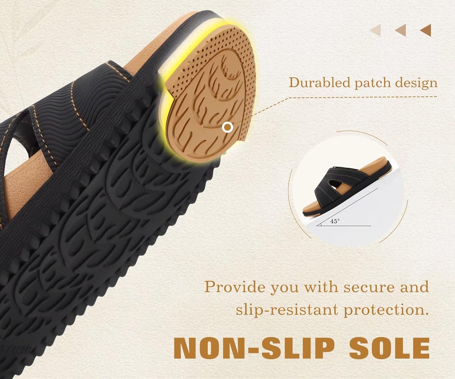 KuaiLu Womens Dressy Orthopedic Sandals Lightweight Cushion Foam Slides Sport Recovery Walking Slippers with Plantar Fasciitis Arch Support - Image 8