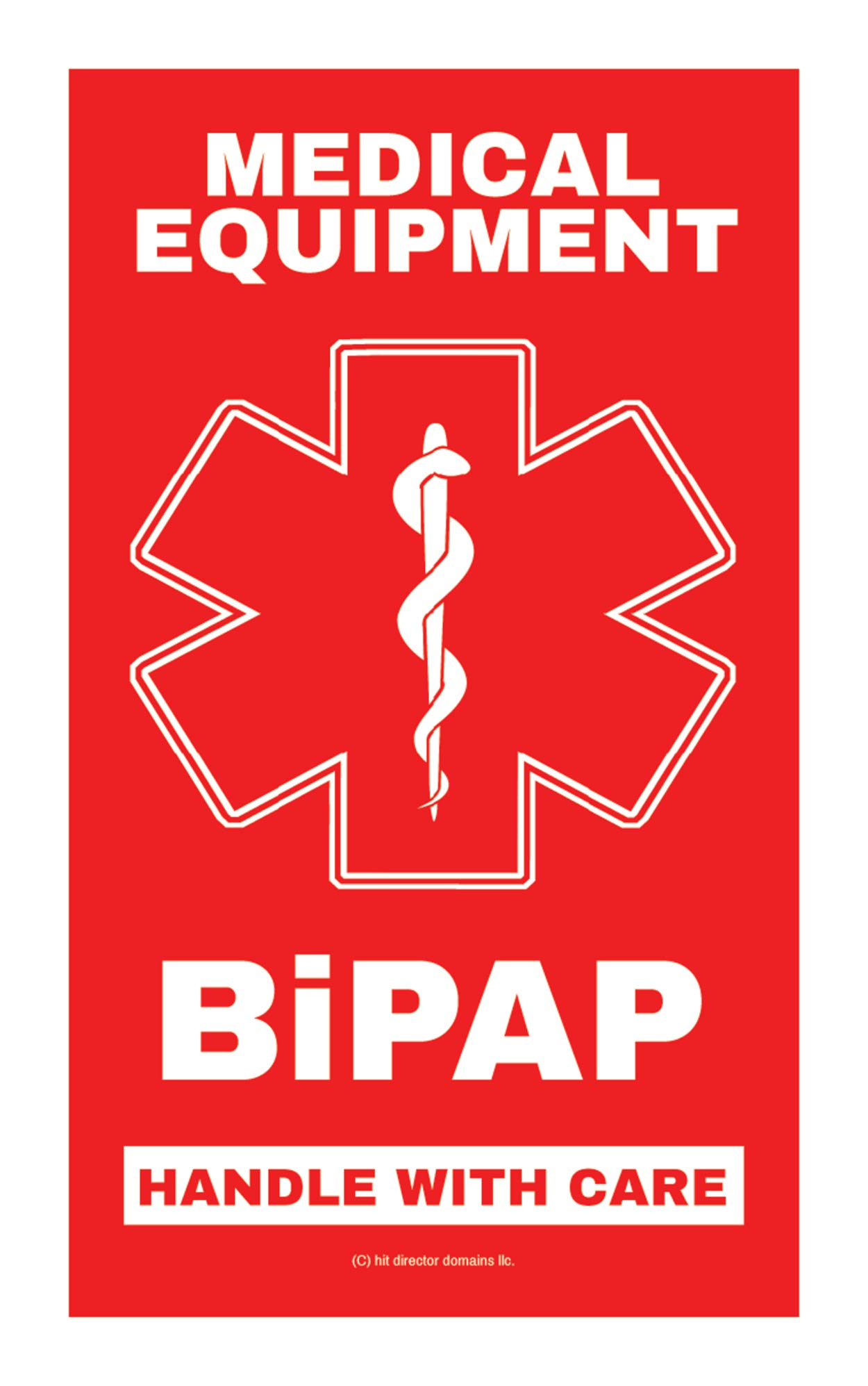 BiPAP Medical Equipment Luggage Tag - Handle with Care, DOT and ACAA regulations (Lug-BiPAP -329) Quantity (2)