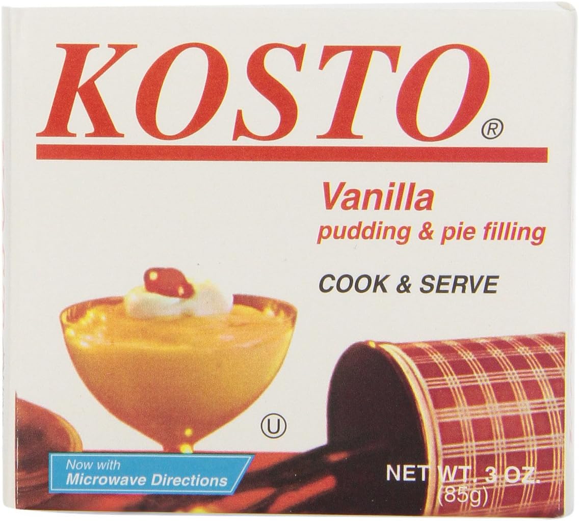 Kosto Vanilla Pudding, 3-ounces (Pack of24)