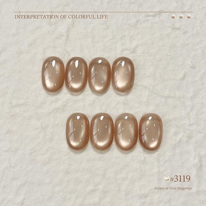 Kit Esmalte Gel Cat Eye con Iman 6 Colores Brillo Holografico GAOY miniatura 4