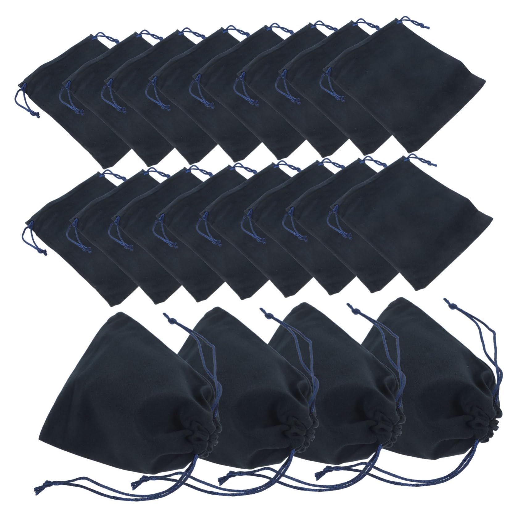 DIYEAH Elegant Velvet Jewelry Storage Bag 20pcs Small Earrings Bag Jewelry Earrings Pouch Drawstring Bag 12x15cm
