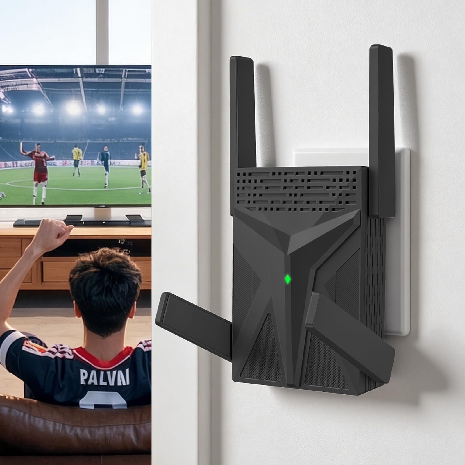 WiFi 6 Extender, AX1800 WiFi Extender Signal Booster for Home,Office,Game