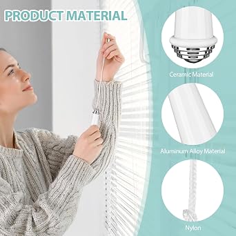 Ceramic Bathroom Light Pull Cord With 150cm Extension Cord And Connector