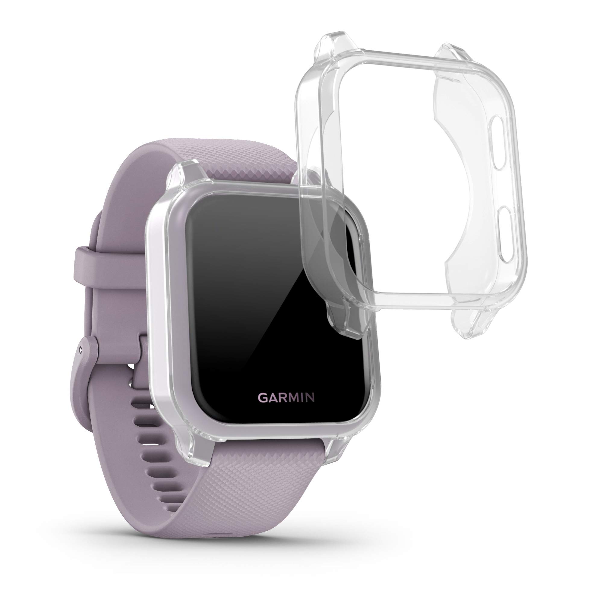 kwmobile Pokrowiec na ramę kompatybilny z Garmin Venu Sq Music/Sq Cover (2-pak) - przezroczyste silikonowe etui - przezroczyste