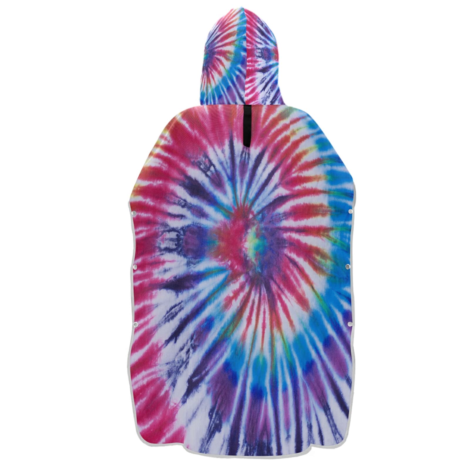 Hippie-Poncho mit Kapuze und Tasche, schnelltrocknender Bademantel, Mikrofaser-Handtuch, Neoprenanzug für Bad, Strand, Outdoor, Regenbogenfarben, Batikfärbung, Gelb, Rosa, Lila, Blau, Hippie-Poncho