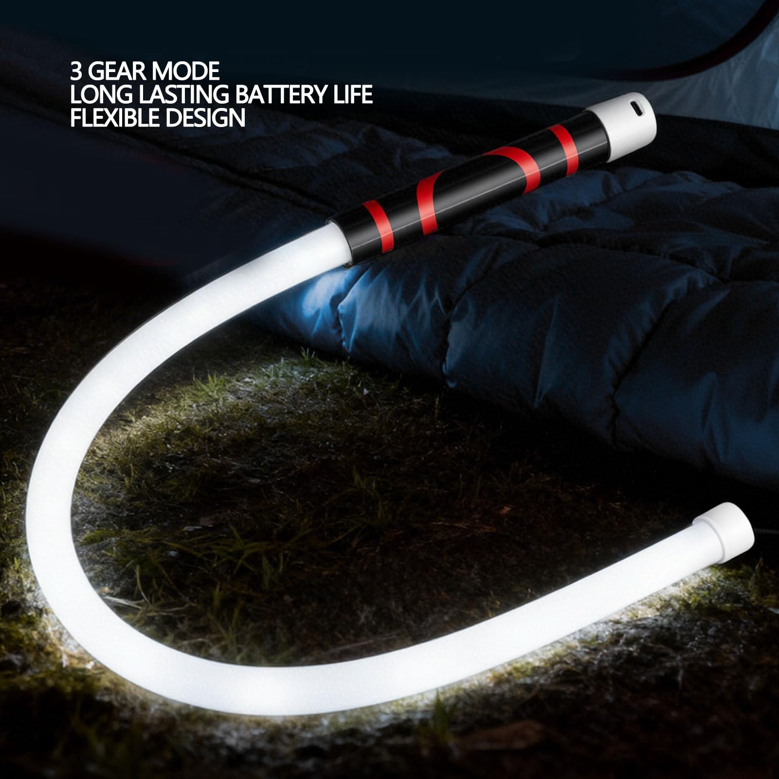 Asixxsix Luce LED Flessibile da 68 Cm, Barra Luminosa Pieghevole con 3 | Torcia elettrica flessibile, elevata luminosità 800LM, ricaricabile, per meccanici sotto il cofano, ispezione garage,
