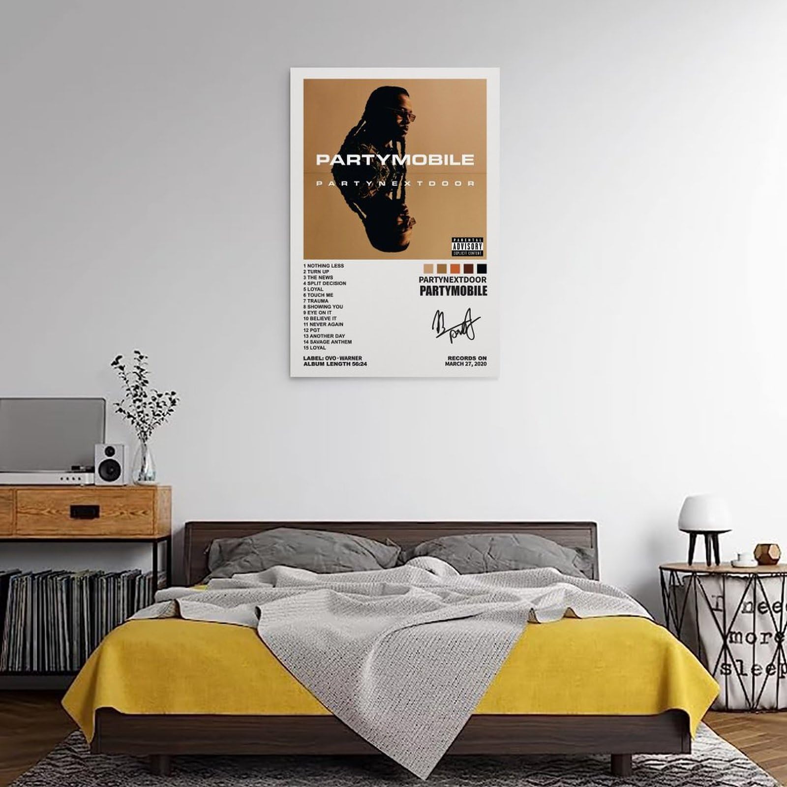 Poster D'album Party Next Door Sur Toile - Décoration Murale Moderne