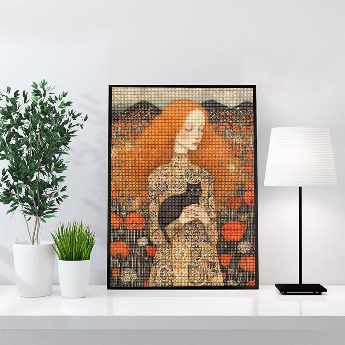 Diamond Painting Kit Completo, Diamond Painting Astratto, 5D Quadrato Pittura Diamante Kit Manualidades Adultos DIY Diamantini Crystal Art Disegni Ricamo Punto Croce Artigianale, 60x90cm Donna j0-543