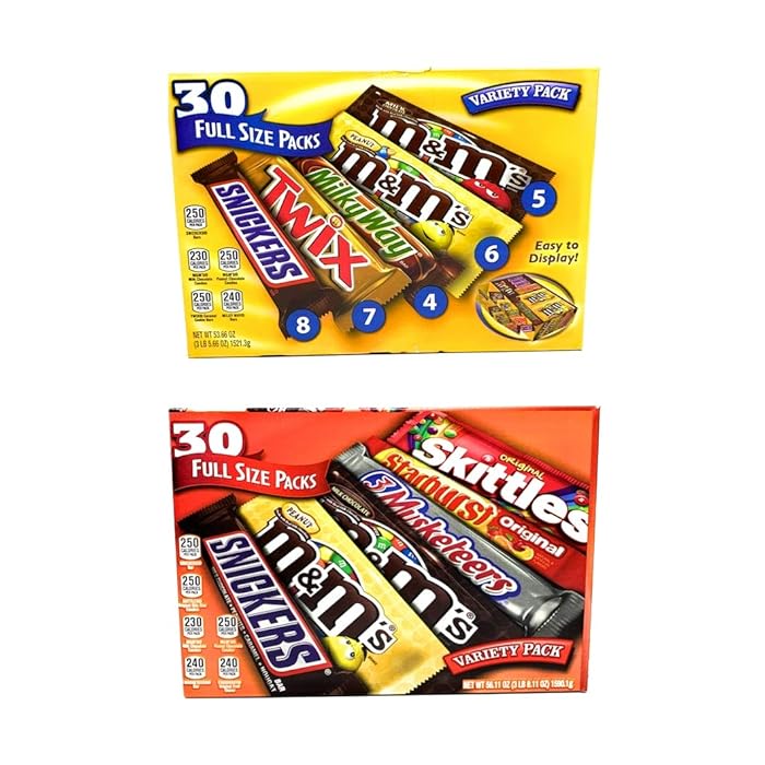 Buy Mars Full Size Candy Variety Pack of 2 Boxes 60 Full Sized Candy
