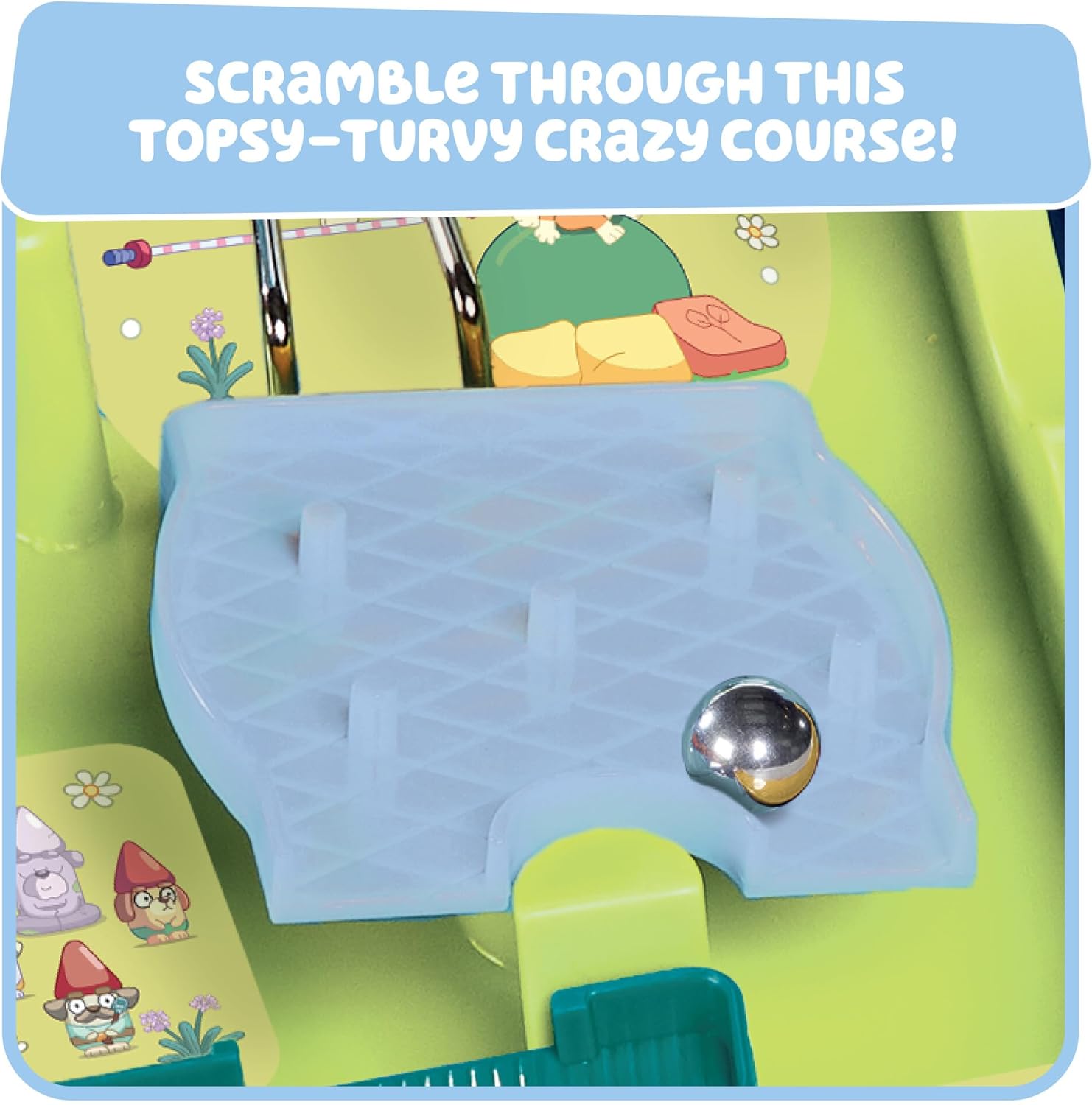TOMY Bluey Screwball Scramble Marble Maze - Beat-The-Clock Obstacle Course & Marble Run - Skill & Dexterity Challenge - 1–4 Players - Ages 5+