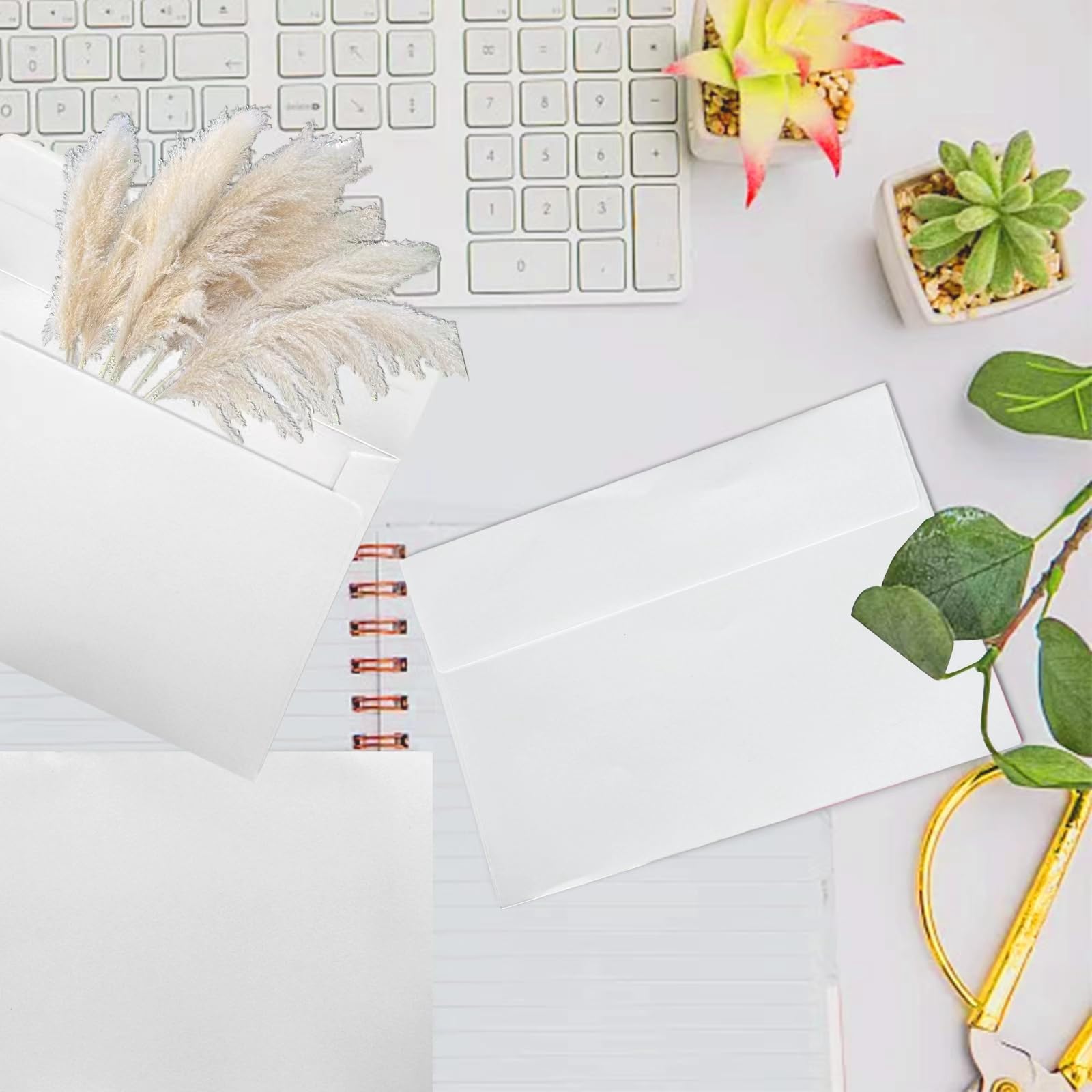 Sobres A4, 100 sobres de 4 x 6 pulgadas para sobres de papel kraft, tarjetas de felicitación, correos, sobres de invitación imprimibles, bodas, fiestas, fotos, postales, sobres de tamaño carta
