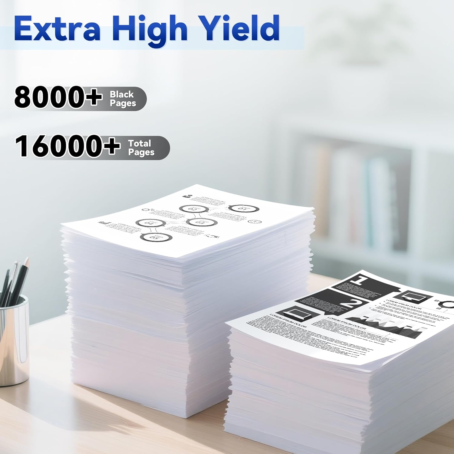 TN850 High-Yield Black Toner Cartridges for Brother TN8502PK TN-820/TN-850 Toner Compatible with Brother HL-L6200DW MFC-L5700DW MFC-L5850DW DCP-L5500 L5600 L5650 HL-L5000D L5100 L5200 Printer 2 Pack