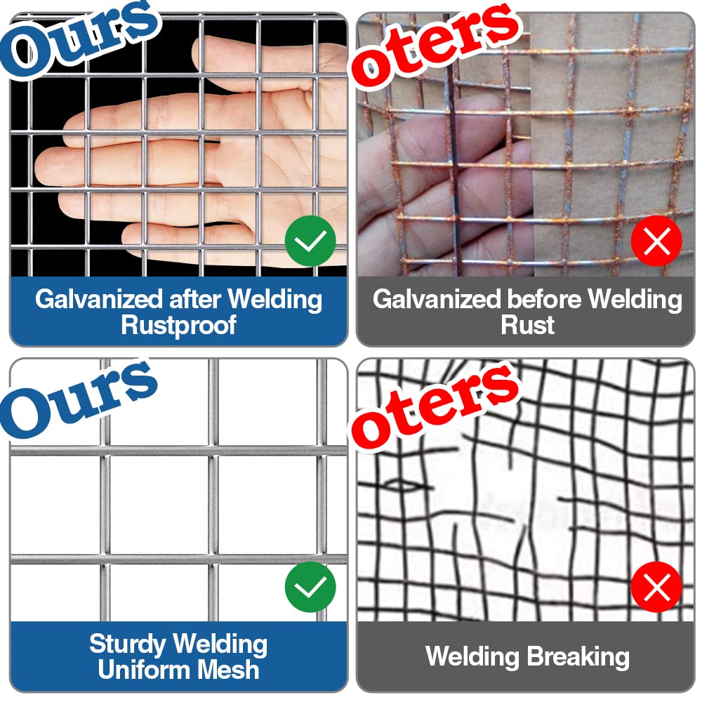 1/2 Hardware Cloth 36 x 100 19 gauge Galvanized Welded Wire Metal Mesh