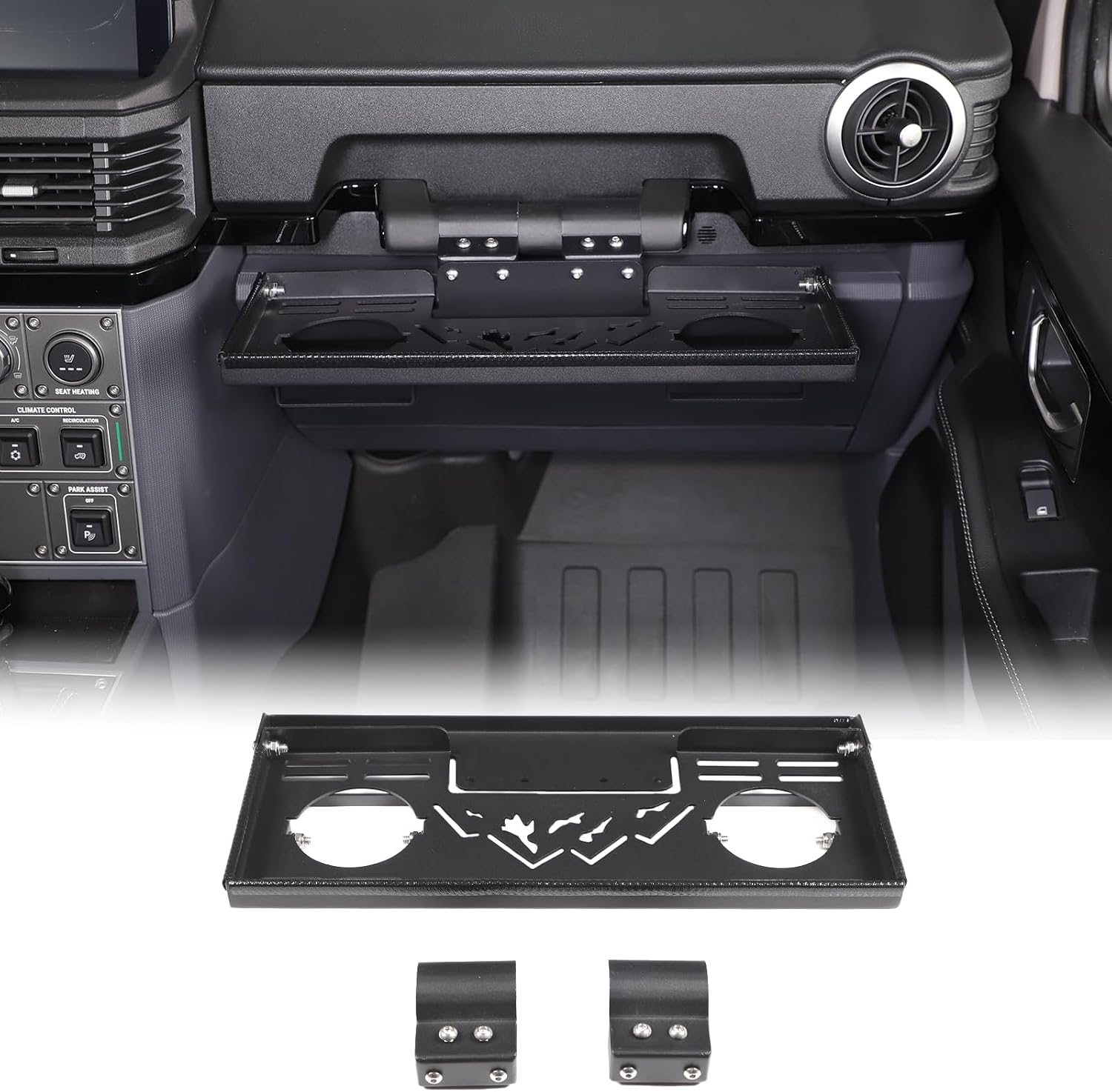 Car Co-Pilot Multi-Function Storage Tray Cup Holder Expander Compatible with INEOS Grenadier 2022-2025 Accessories, Co-Pilot Foldable Storage Holder (Style B)