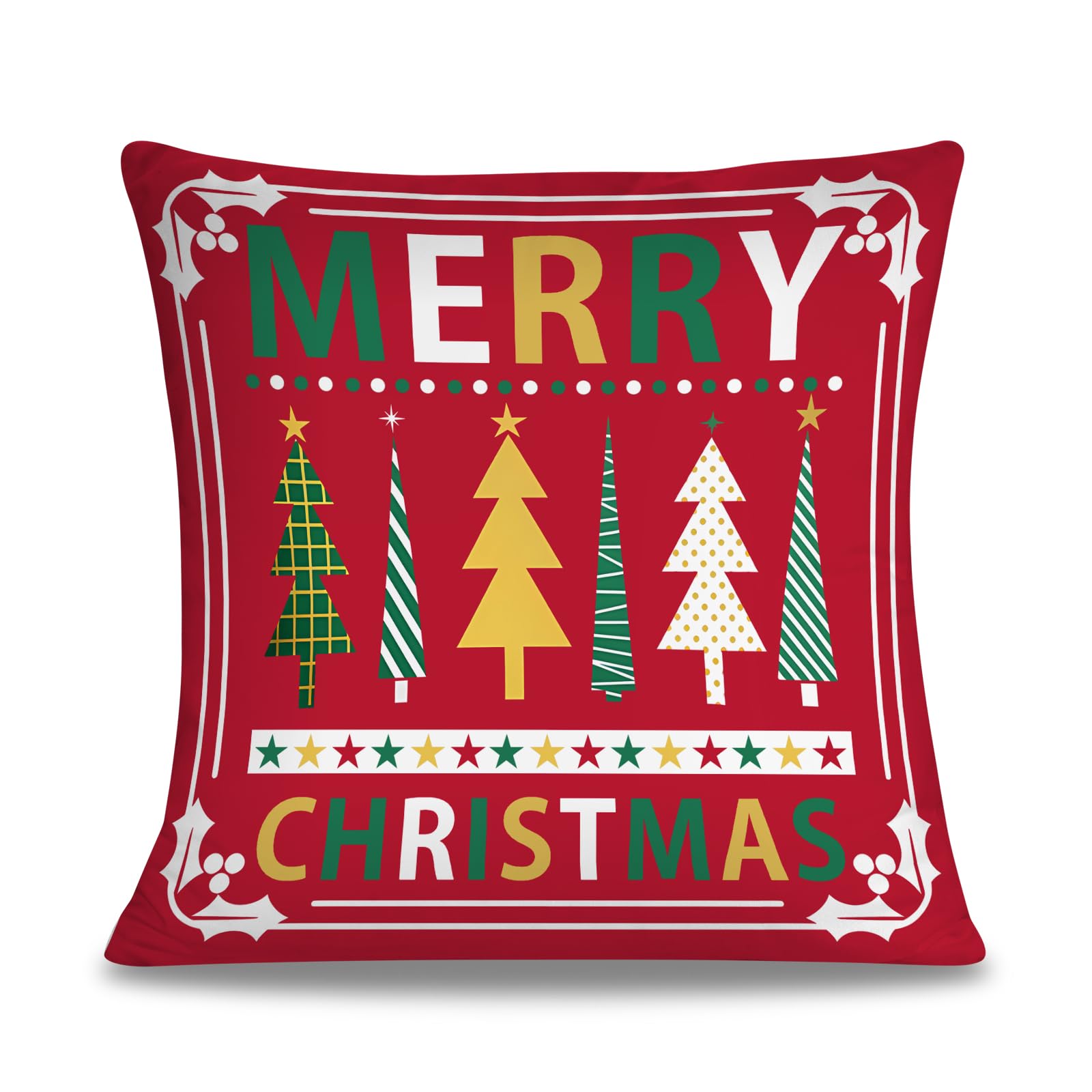 NSADVB Merry Christmas Throw Pillow Cover 18x18 Decorations Holiday Pillowcase Merry Christmas Pillow Cushion Case for Sofa (Pillowcase 8)