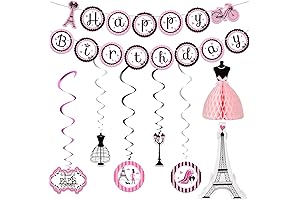 Paris Birthday Party Decorations Set: Celebrate Your Special Day with Parisian Charm