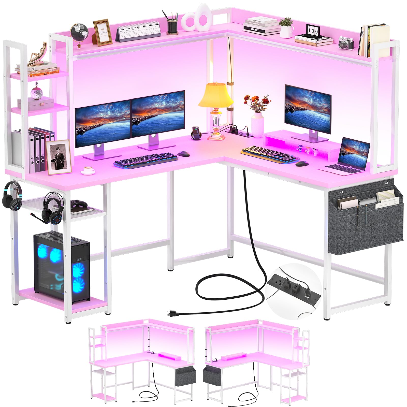 Snapklik.com : Aheaplus L Shaped Desk