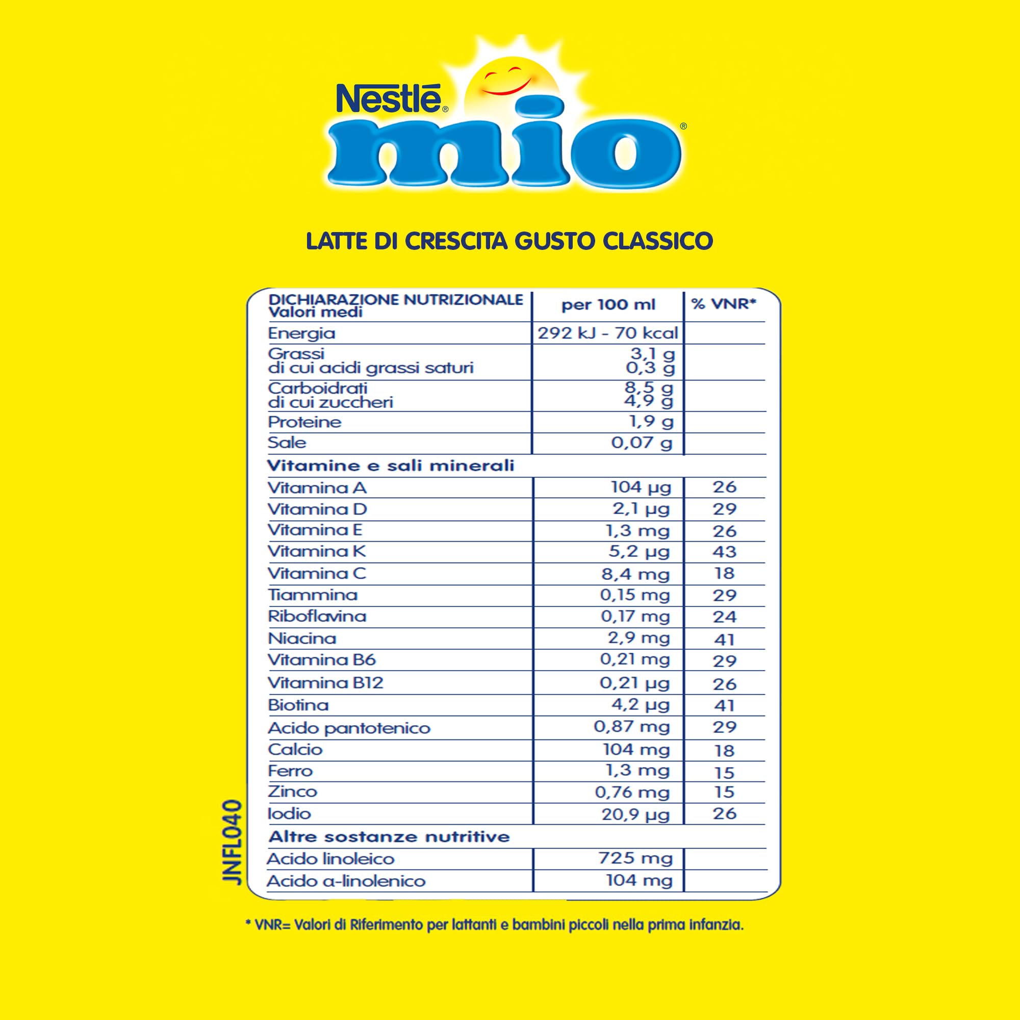 NESTLÉ MIO Latte di Crescita Classico Liquido, 8 Brick da 1L (8L)