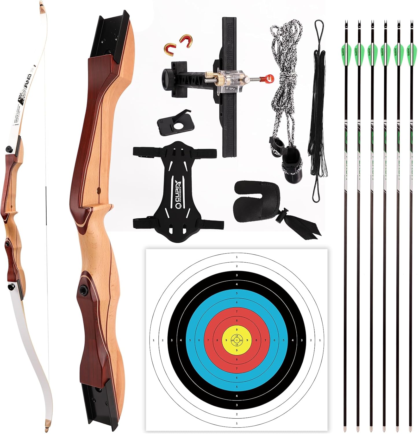 LWANO 54/66" Recurve Bow and Arrow Set for Youth