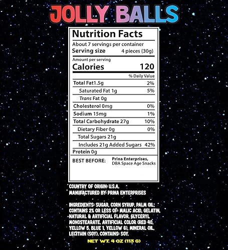 Miniatura 7 de Space Age Snacks - Bolas liofilizadas  Caramelos liofilizados crujientes de primera calidad enviados en una caja de nave espacial  Dulces congelados