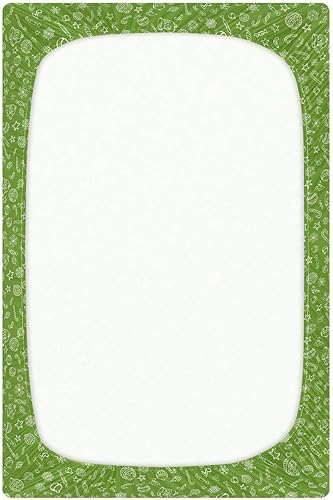 Miniatura 2 de Bells and Pine Pattern Crib Sheets - Stretchy Fitted Crib Sheets for Boys Girls, Unisex Cozy Baby Crib Sheet 27 x 39 x 5 Inches