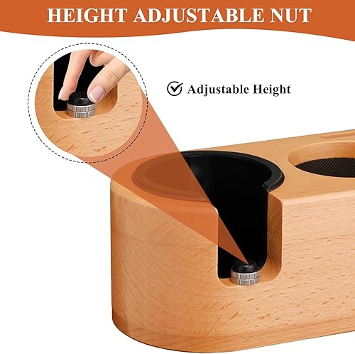 Miniatura 6 de MOJAE - Caja de expreso 9 en 1 y estación de manipulación de espresso, se adapta a portafiltros de 2.008-2.283 in, manipulador y distribuidor,