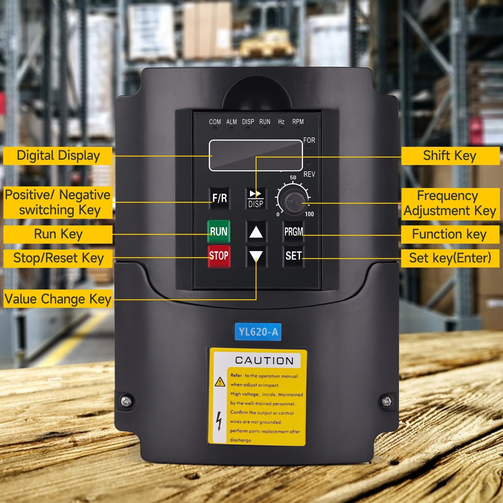 Yofuly VFD Frequenzumrichter Controller 220 V 2,2KW 3 PS Variable VFD Drehzahlregler Wechselstrommotor CNC VFD Umwandler für Motordrehzahlregelwelle YL-Serie (2,2KW, 220 V)